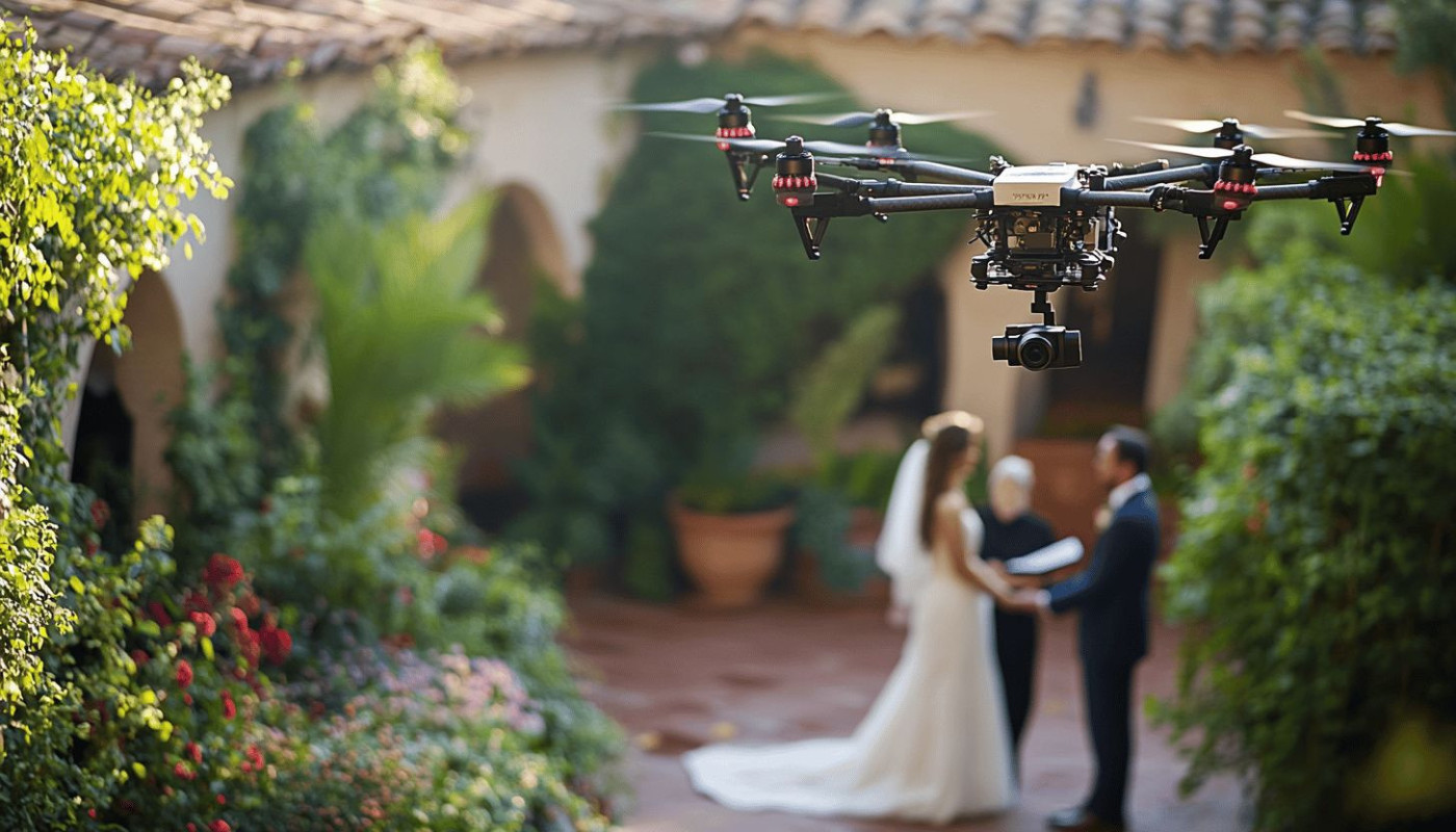 Avantages de la vidéographie aérienne pour les mariages